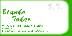blanka tokar business card
